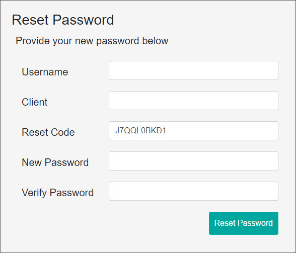 Reset Password